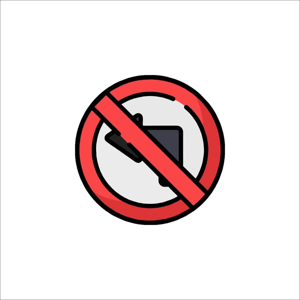 No mouse icon illustration vector