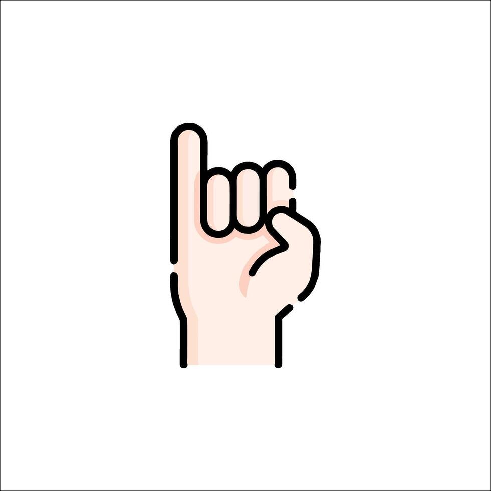 A hand with a finger up and a finger down vector