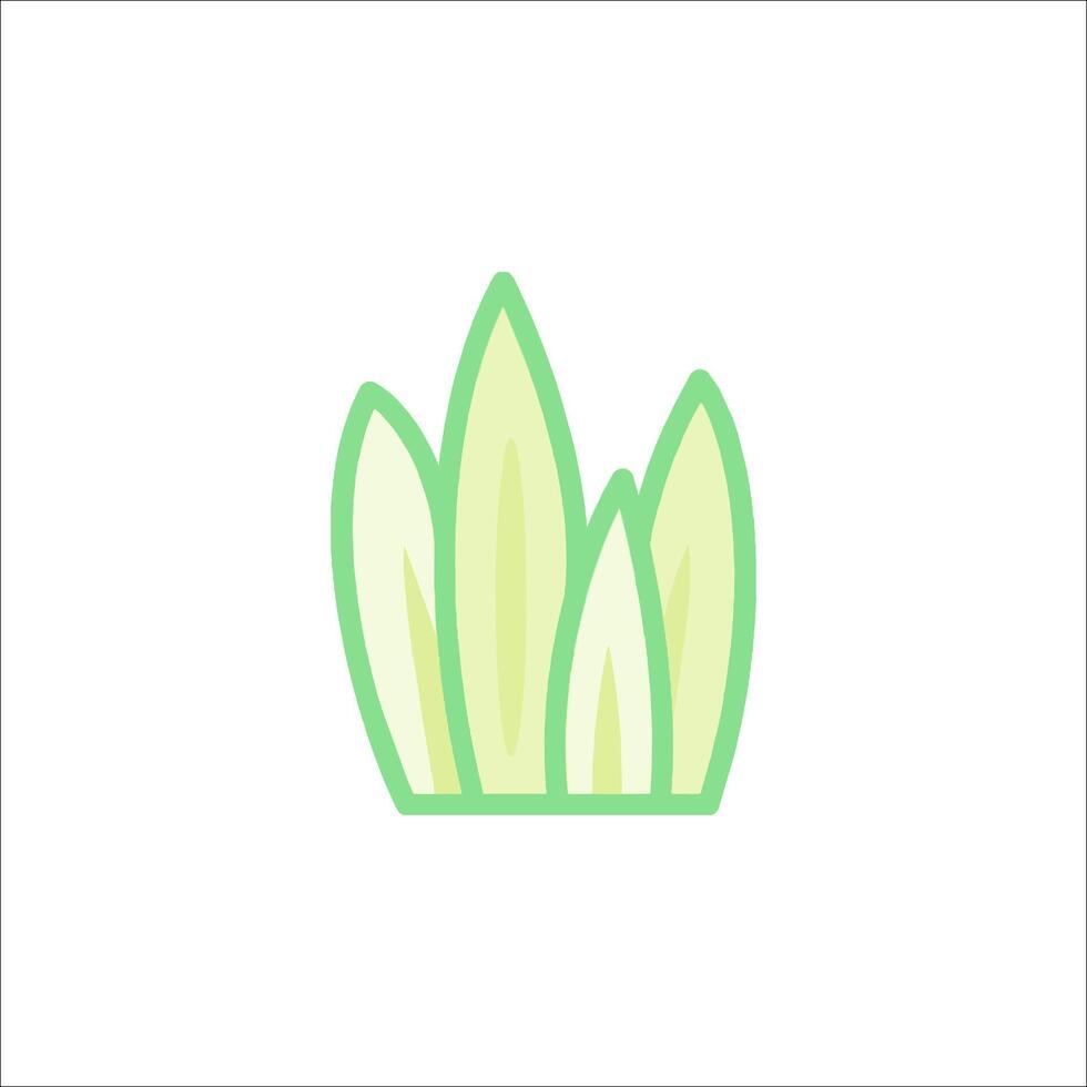 A green plant icon on a white background vector