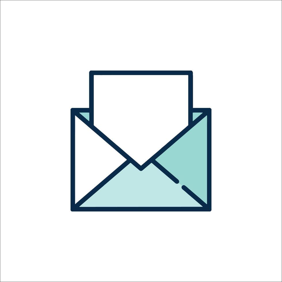An email envelope icon on a white background vector
