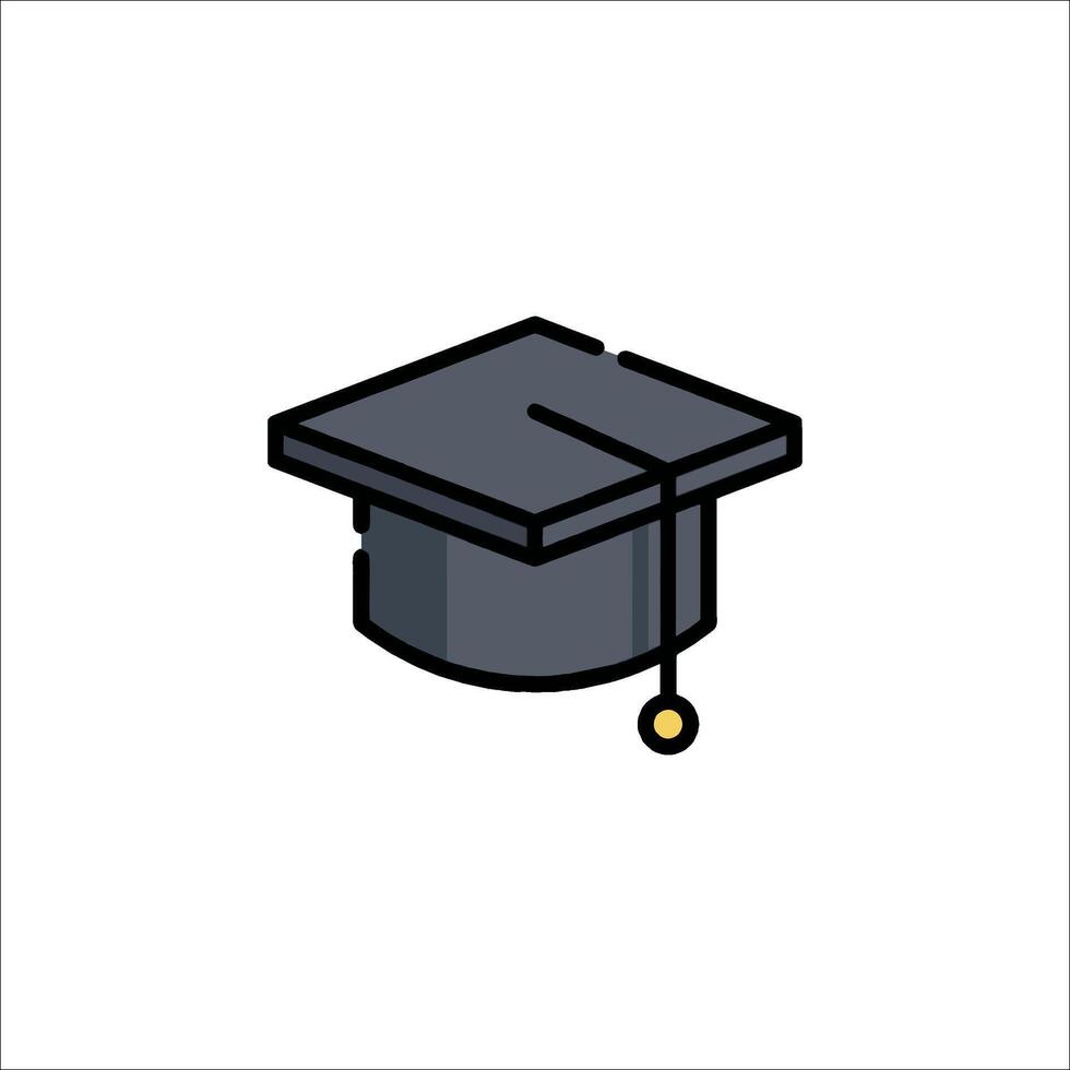 Graduation cap icon isolated on white background vector