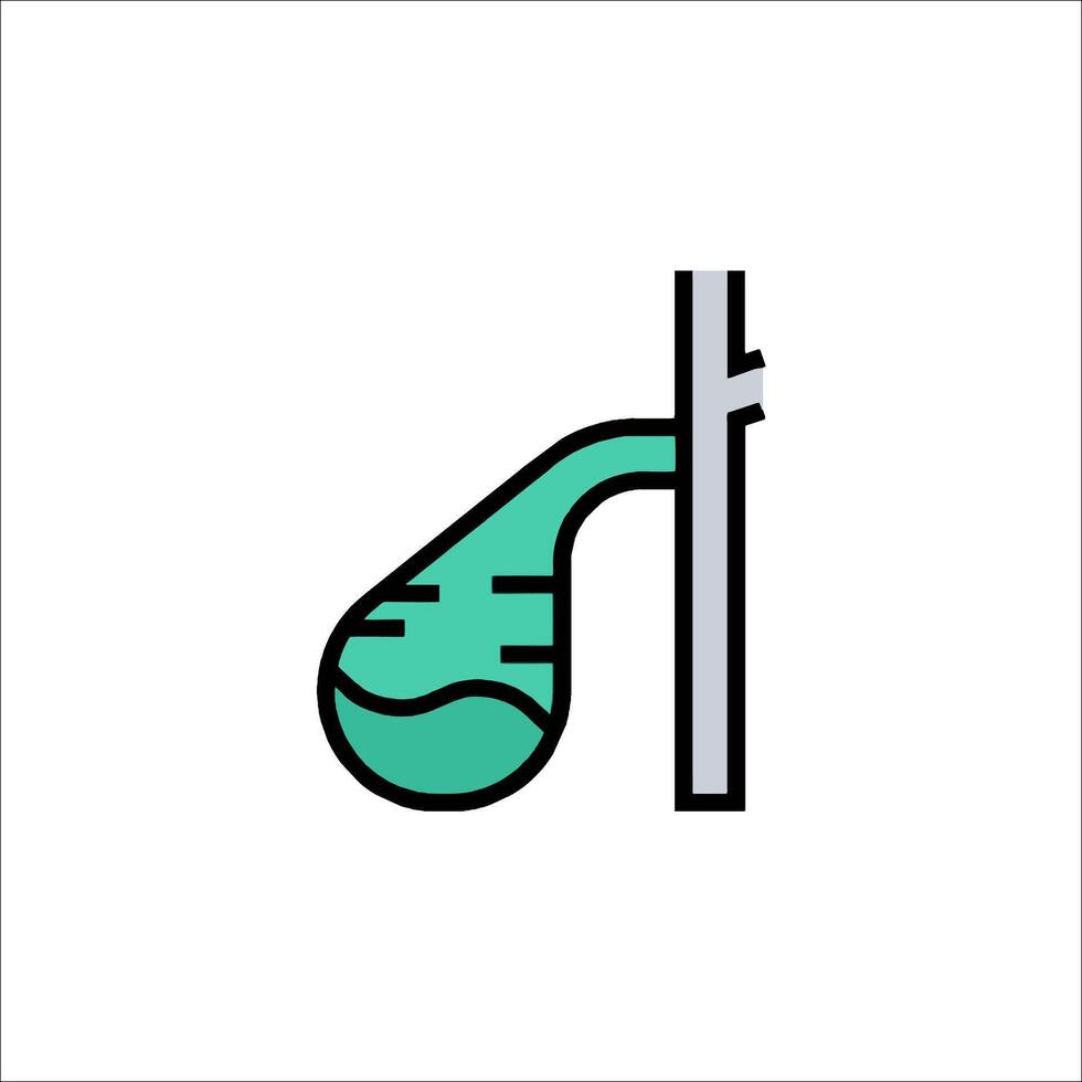 A green liquid is pouring out of a pipe vector