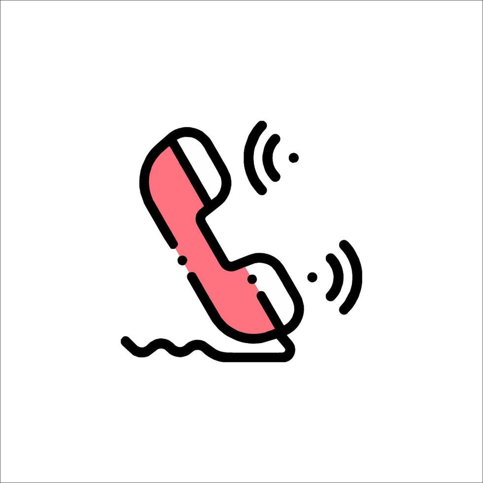 A phone icon with a phone on the phone vector