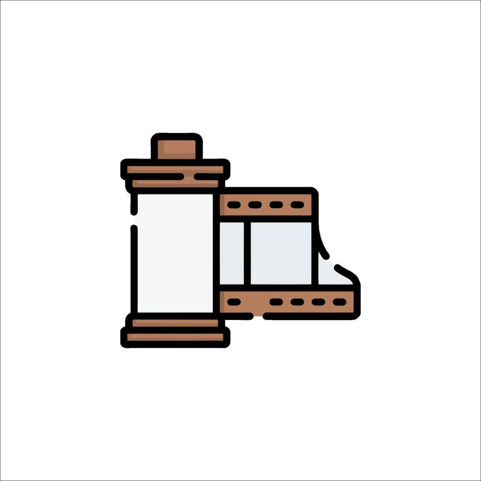 Film reel icon illustration vector