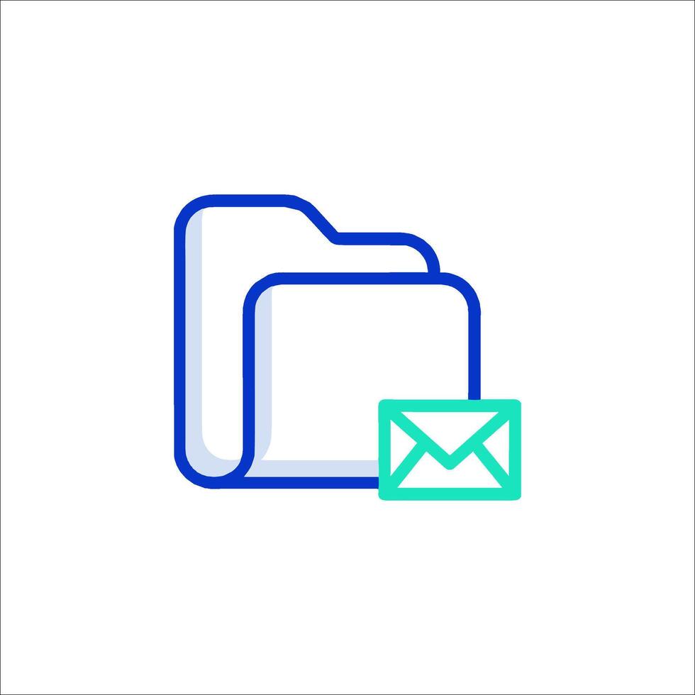 Email folder icon illustration vector