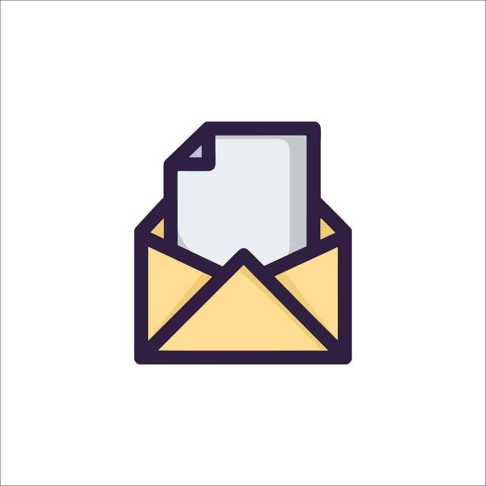 An envelope with a paper inside vector