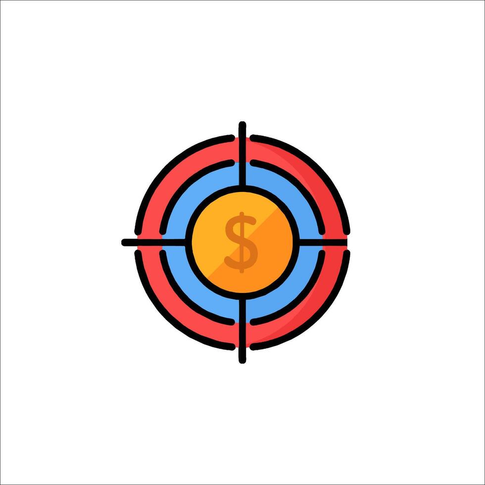 Target logo with dollar sign in the center vector