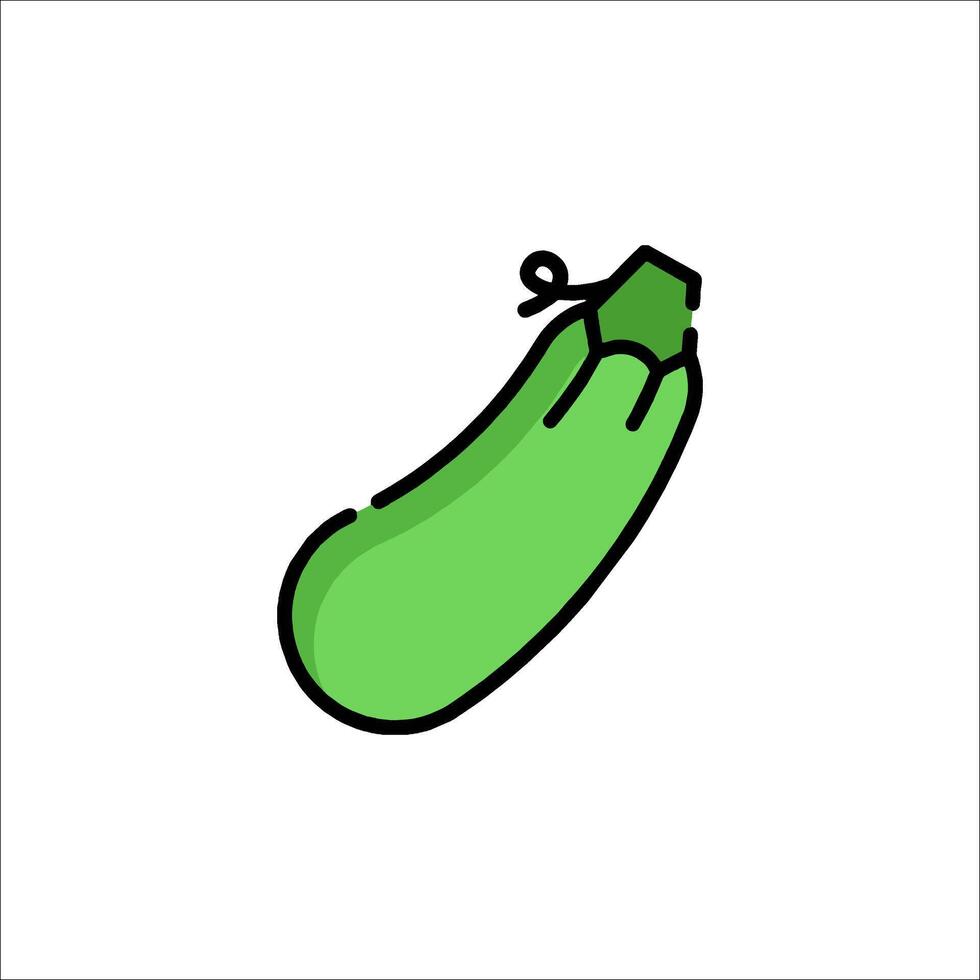 A green eggplant icon on a white background vector
