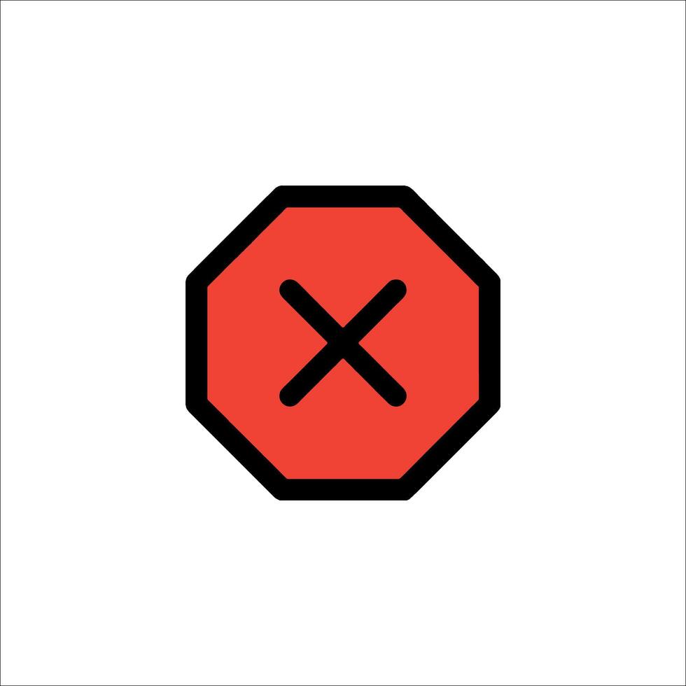 Stop sign icon vector