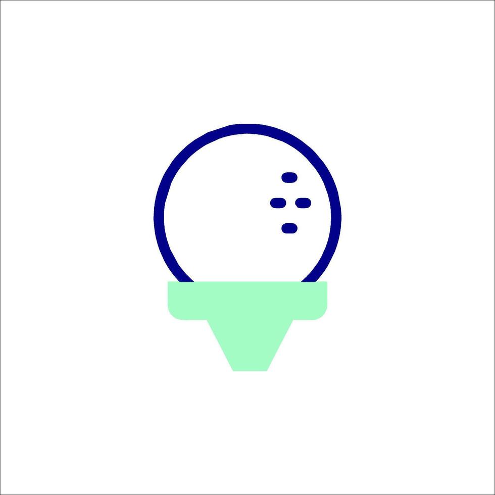 A golf ball icon on a white background vector