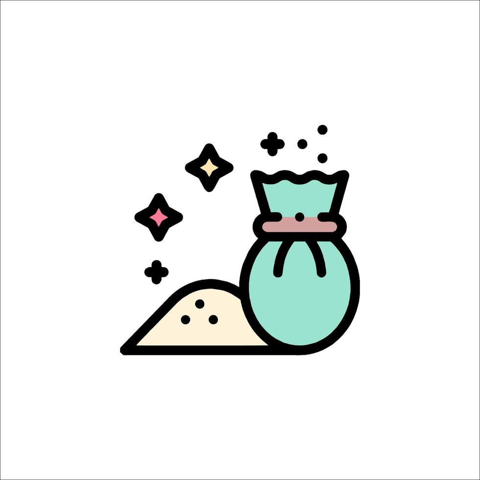 A bag of sand and a bag of sand with stars vector