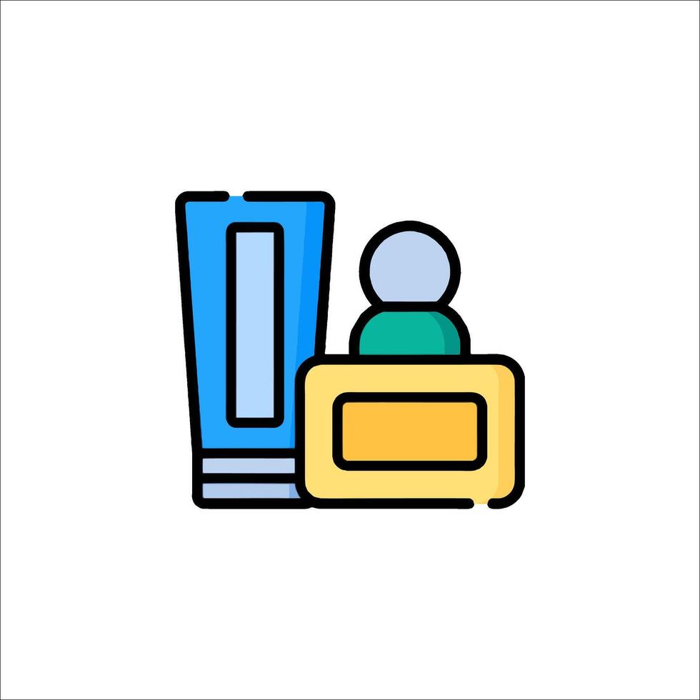 A man is sitting in a chair with a tube of toothpaste vector