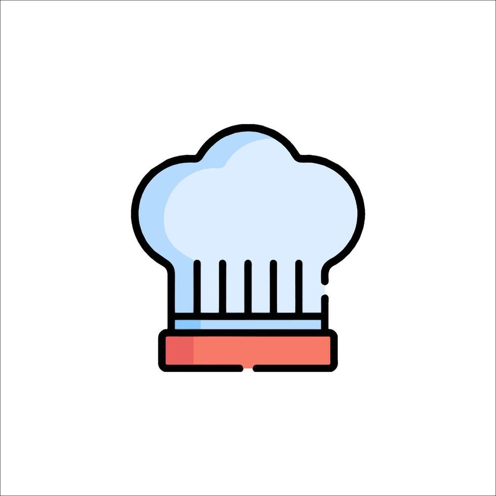 Chef hat icon on white background vector