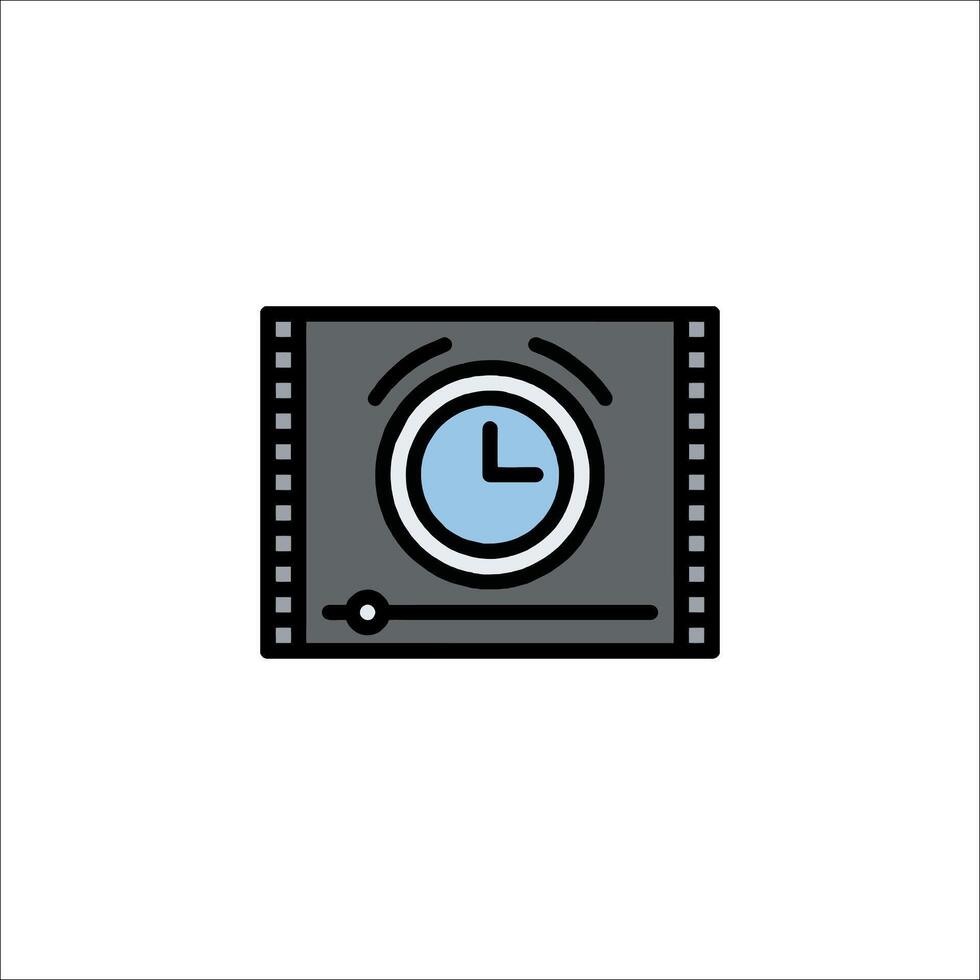 A clock icon on a white background vector