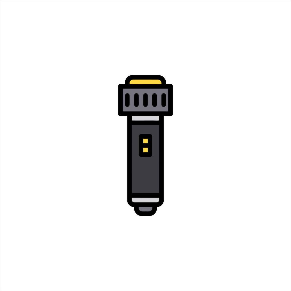 A flashlight icon on a white background vector