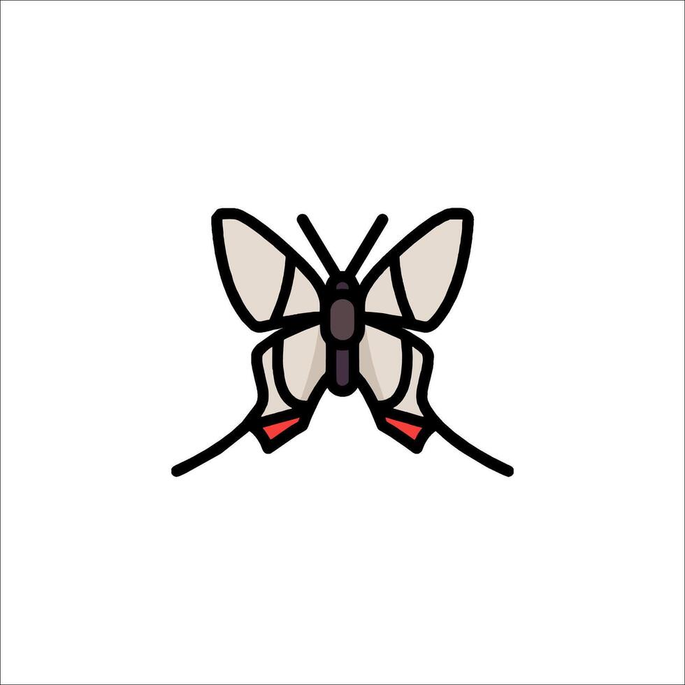 A butterfly with red eyes and a black and white design vector