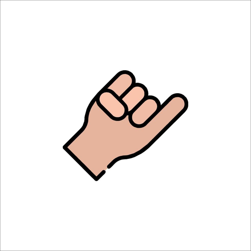 A hand gesture with a finger up and a peace sign vector