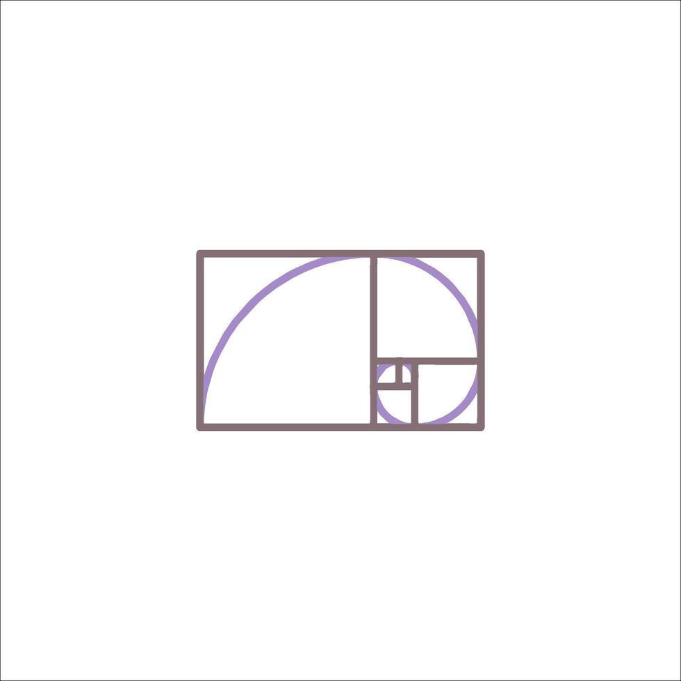 The golden ratio in a circle vector