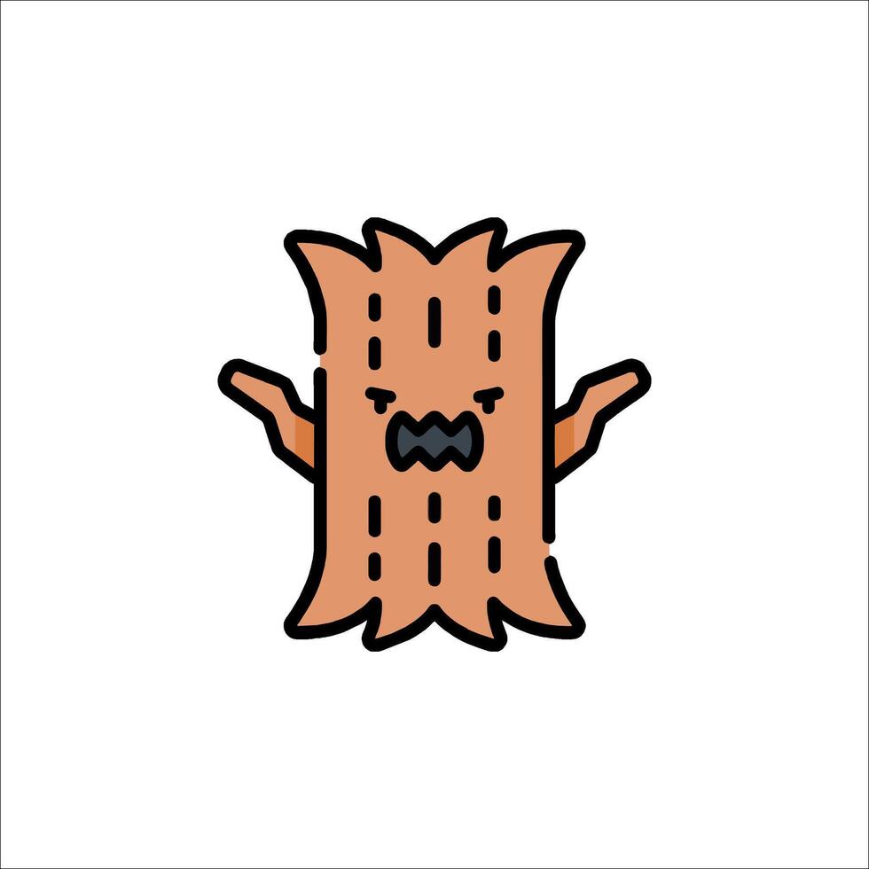 A cartoon character with a face and arms vector