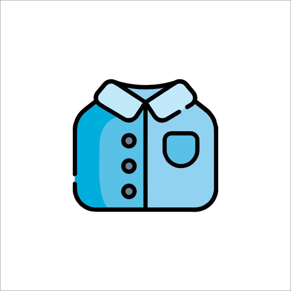 A blue shirt with a pocket on the front vector