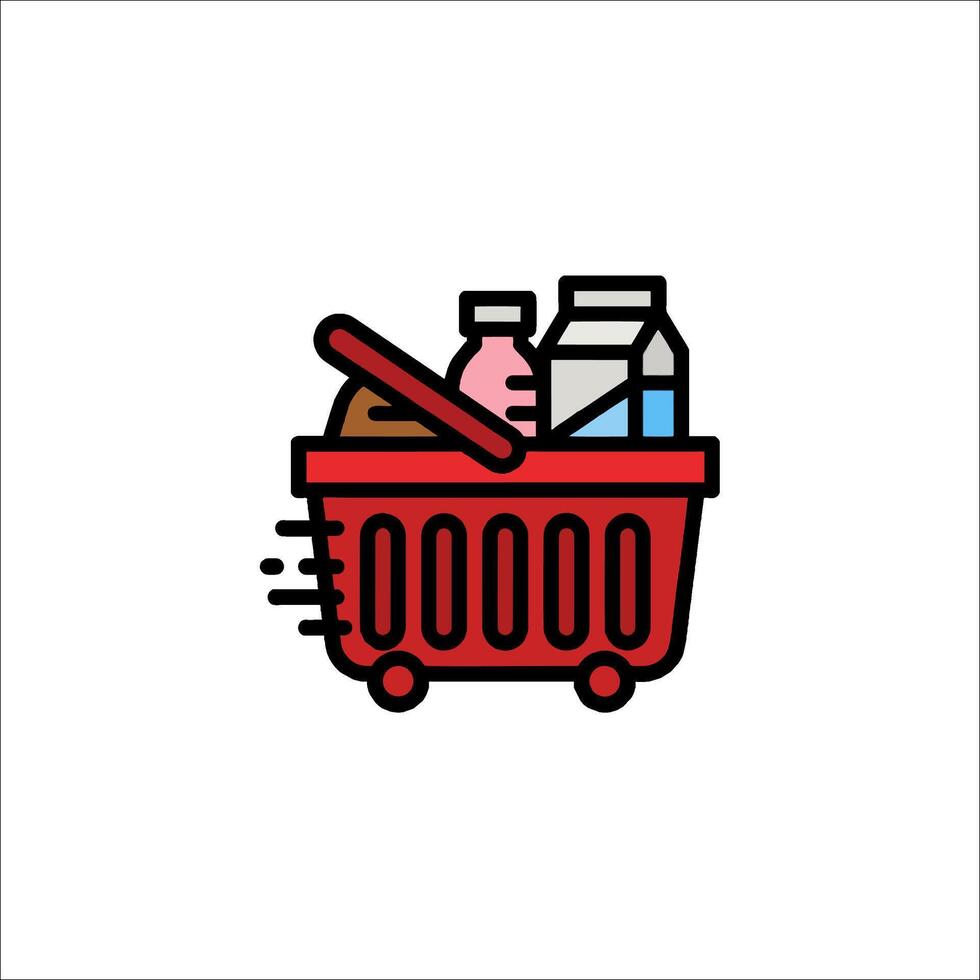 Shopping basket icon illustration vector