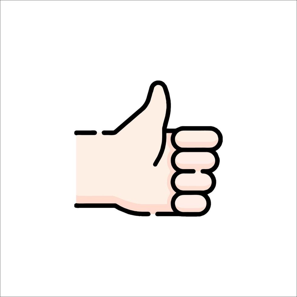 Thumb up icon illustration vector