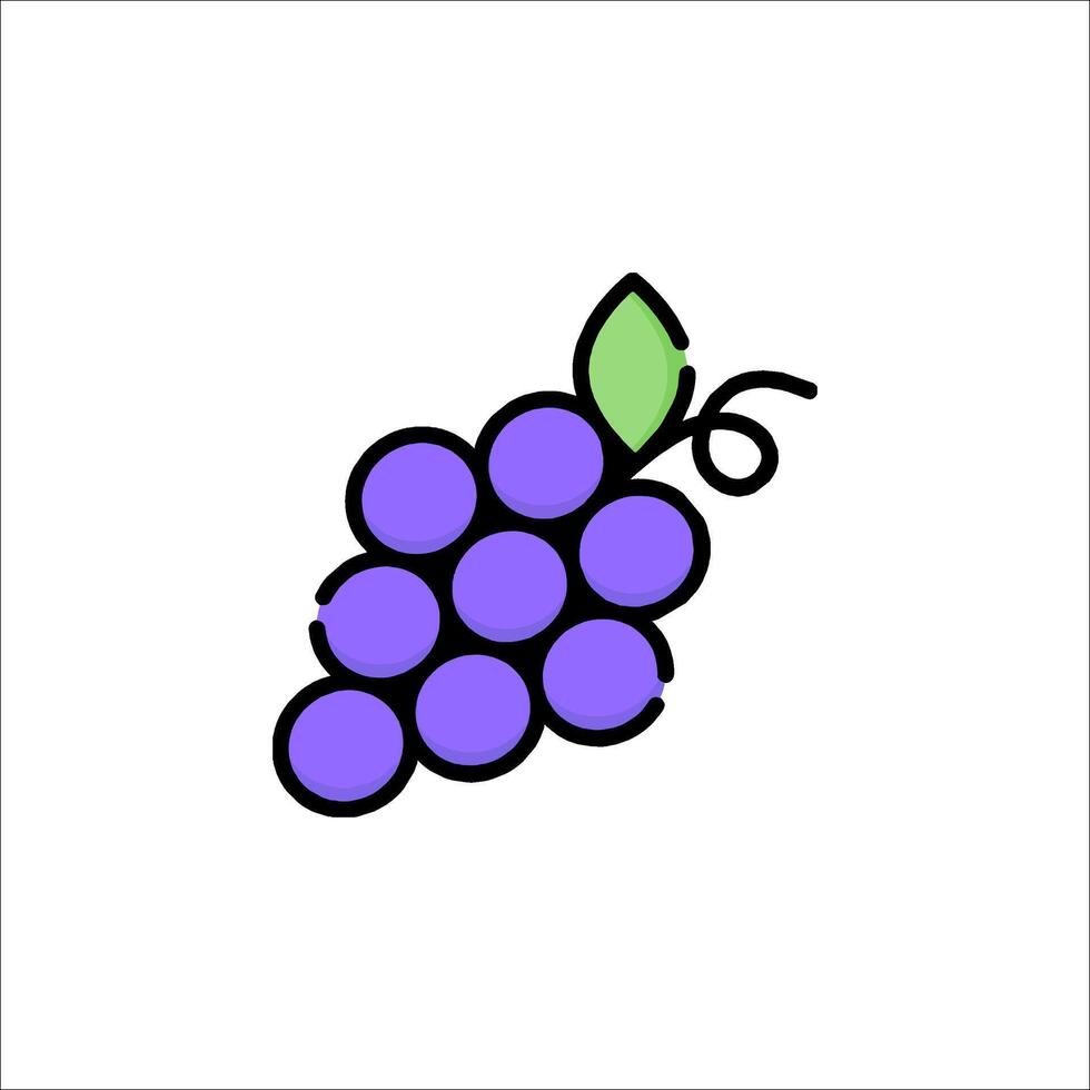 A purple grape icon on a white background vector