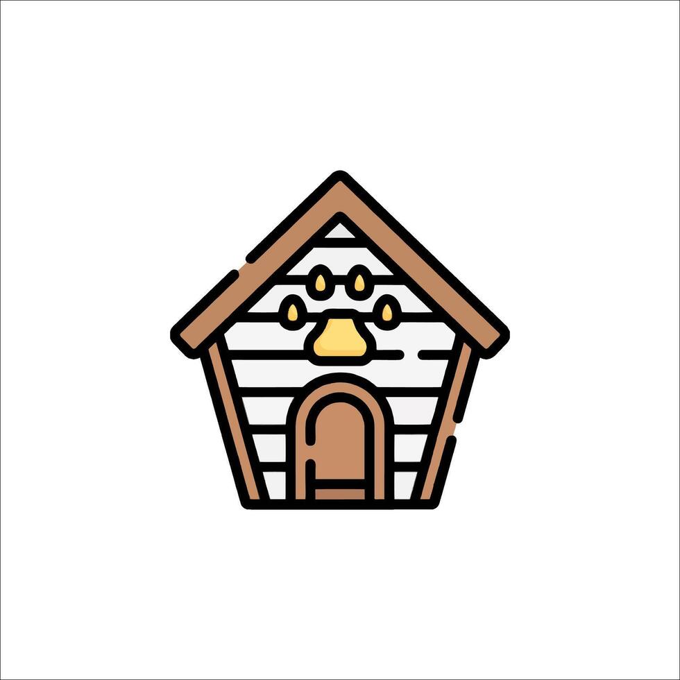 Dog house icon illustration vector
