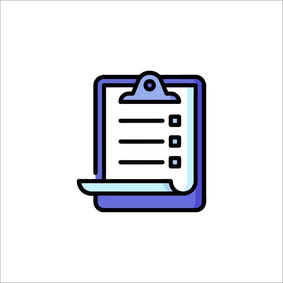 A clipboard with a checklist on it vector