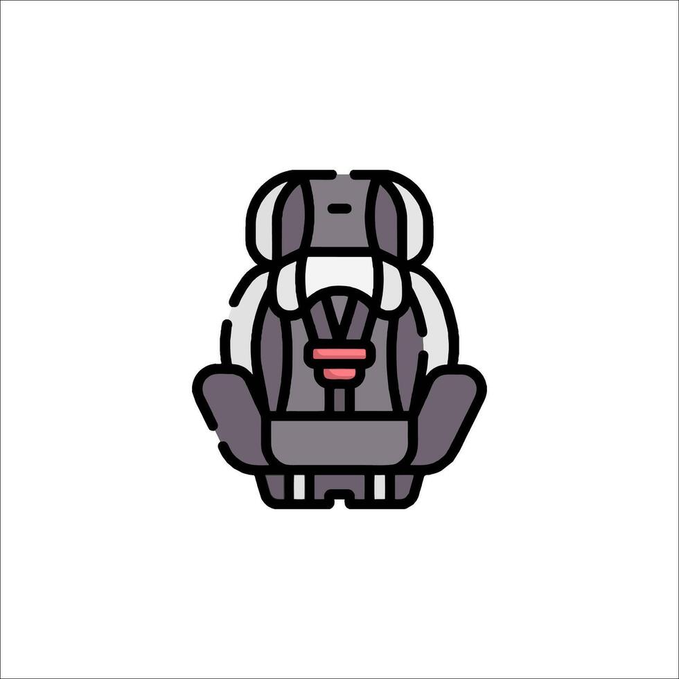 A child's car seat icon on a white background vector