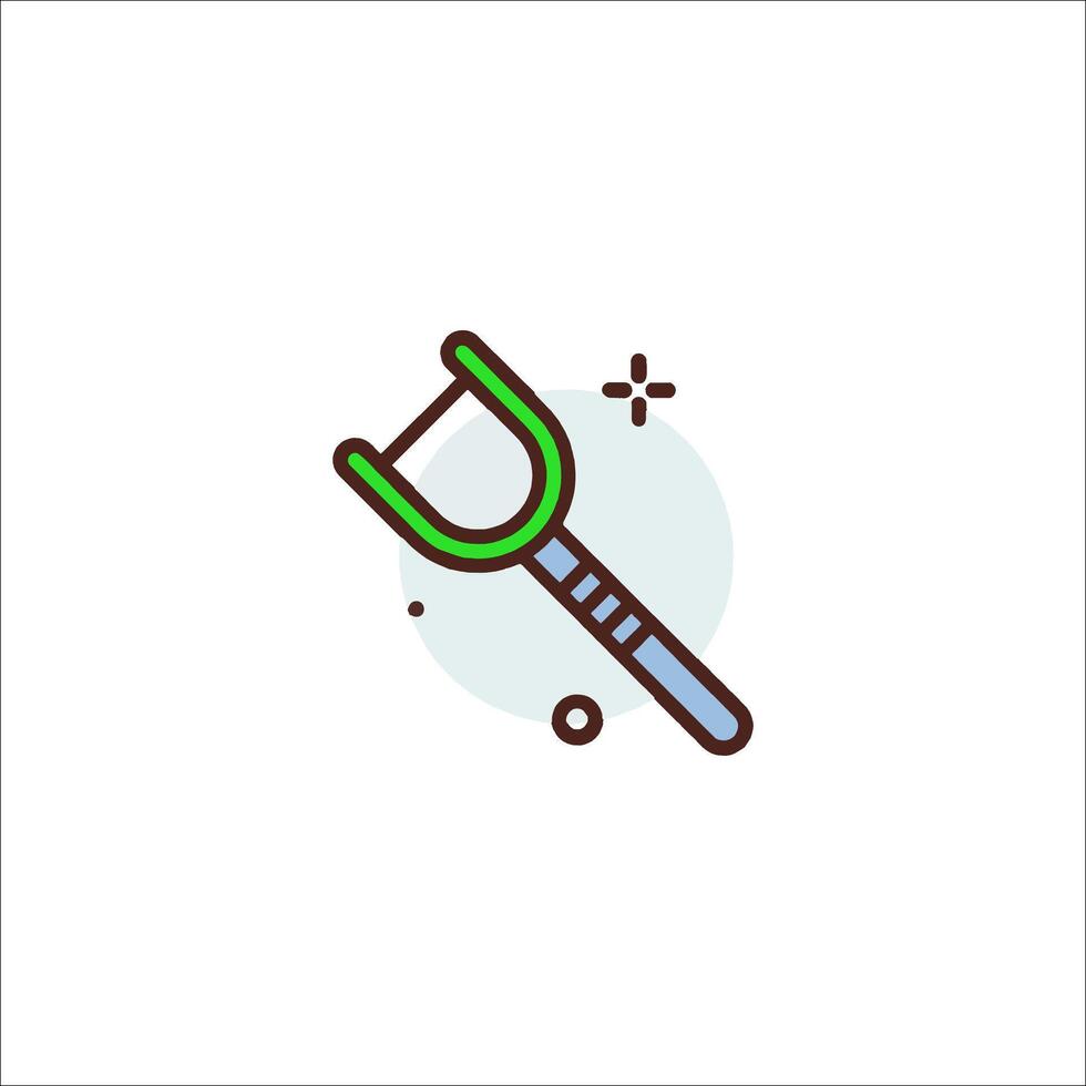 A green and blue icon of a tool vector