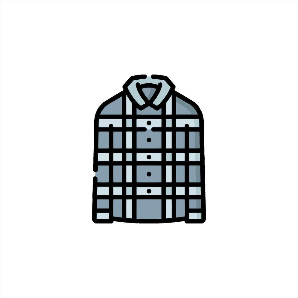 A shirt with a plaid pattern on it vector