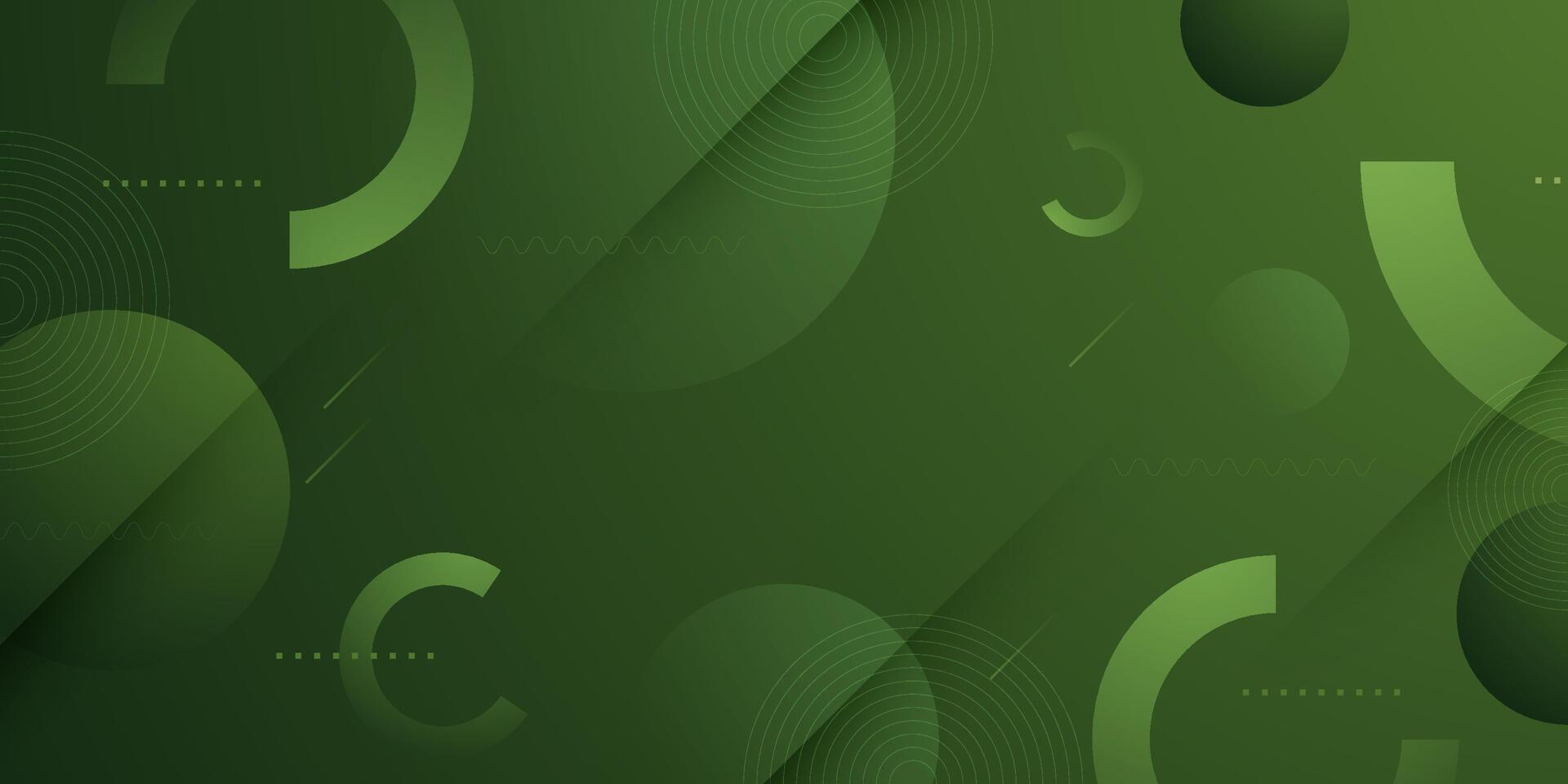 Abstract 3d background with green gradient color background. Simple circle pattern element. Cool design. vector