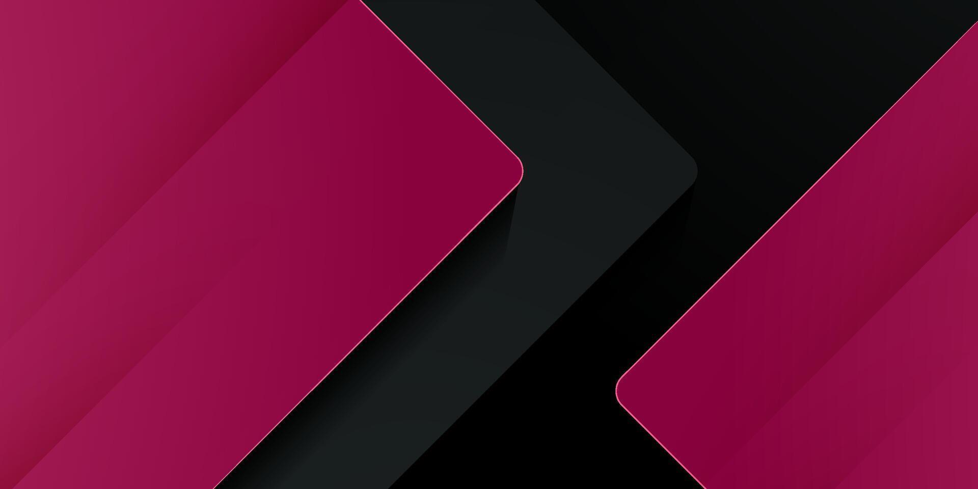 Futuristic dark gray and pink triangle design geometric overlap papercut pattern background layer on dark color background. vector