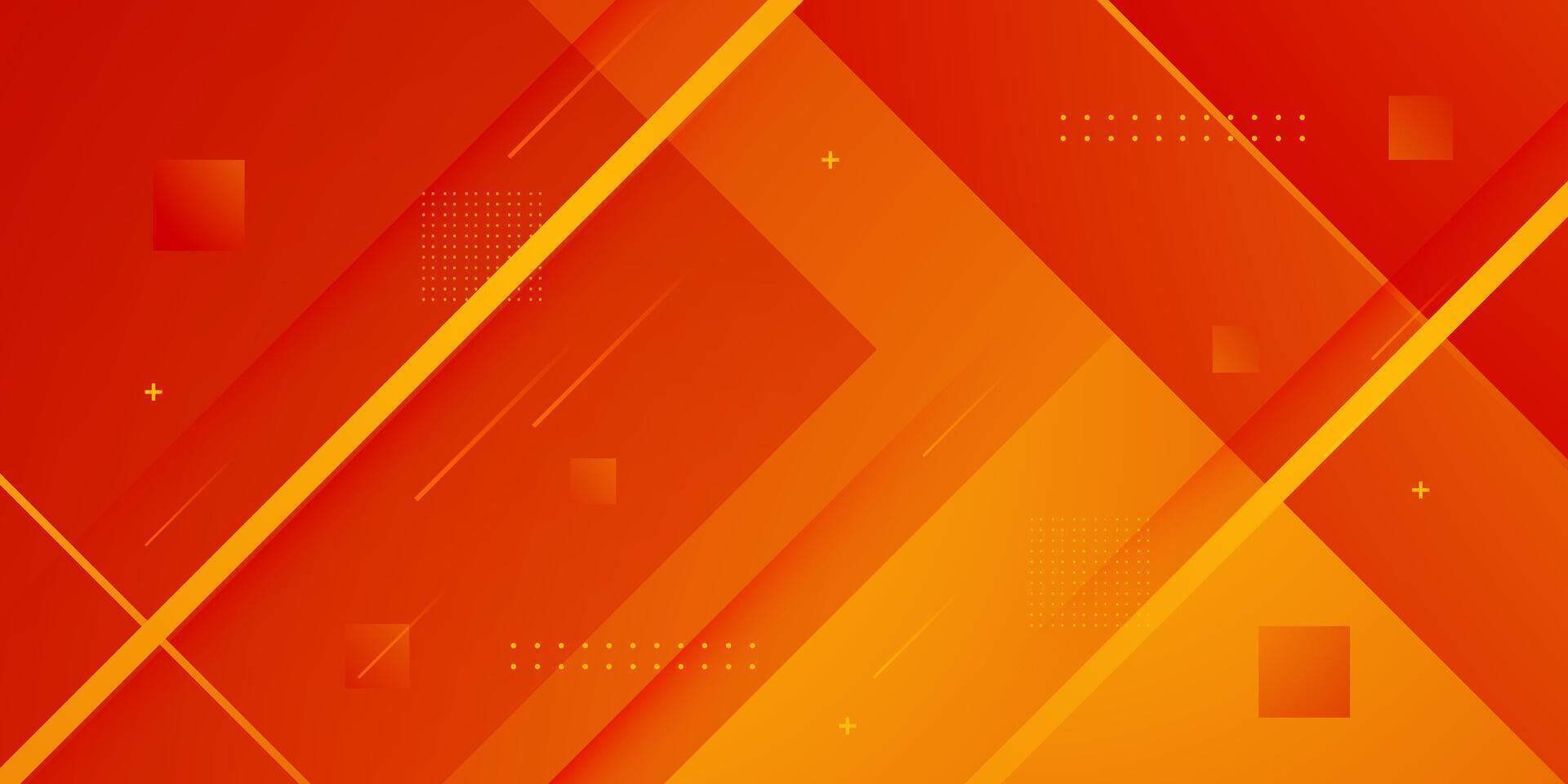 Abstract 3D geometric orange overlap background with simple square pattern. Colorful orange design. Modern with simple concept. vector