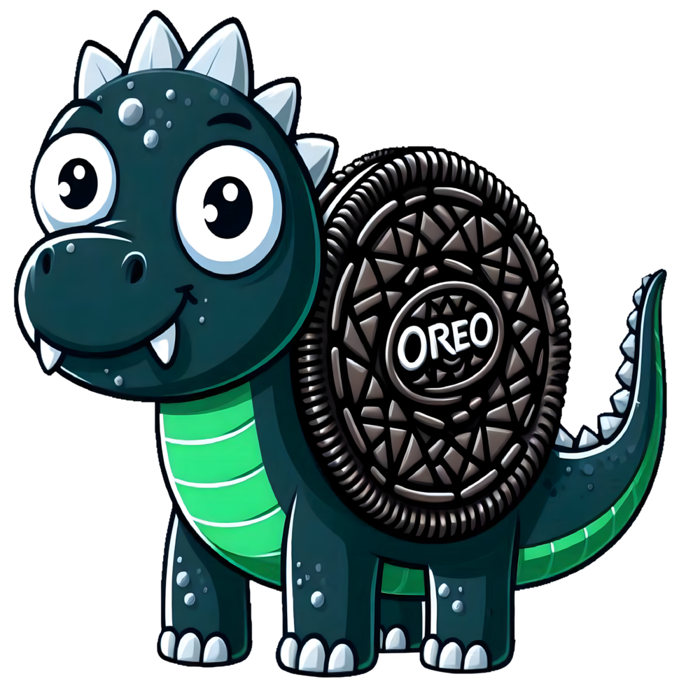 Funny Oreo Dinosaur png