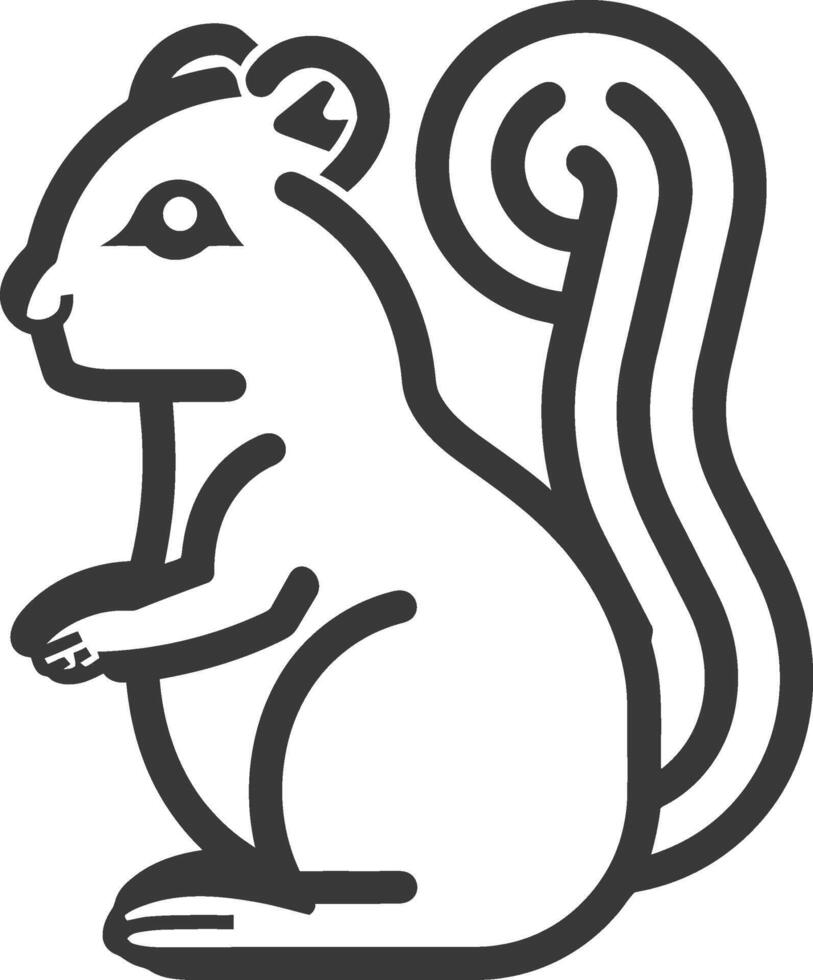 Squirrel line icon illustration vector