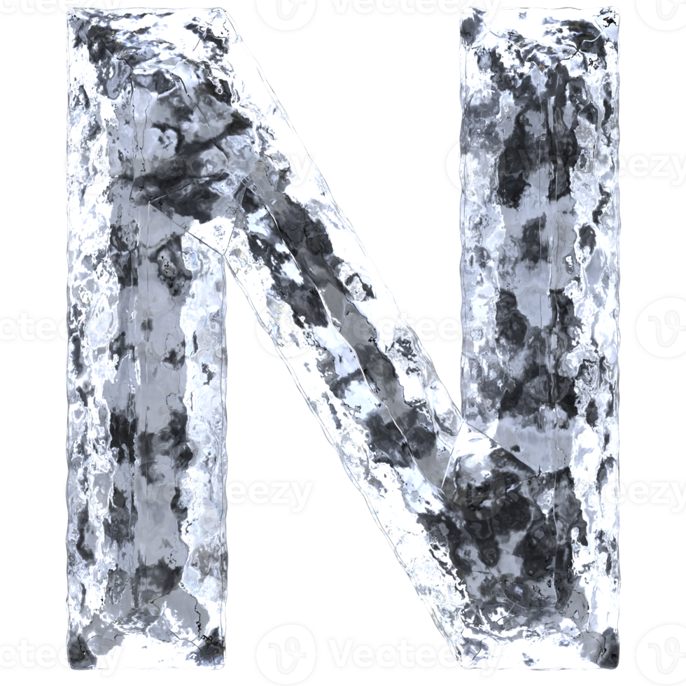 Font N Ice 3D Render png
