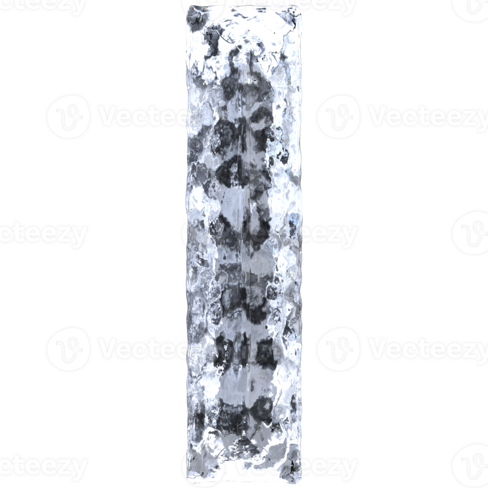 Font I Ice 3D Render png