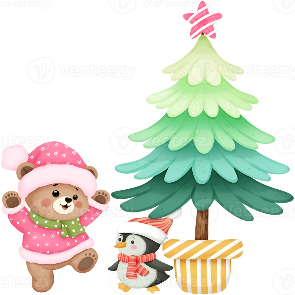 team bear christmas png