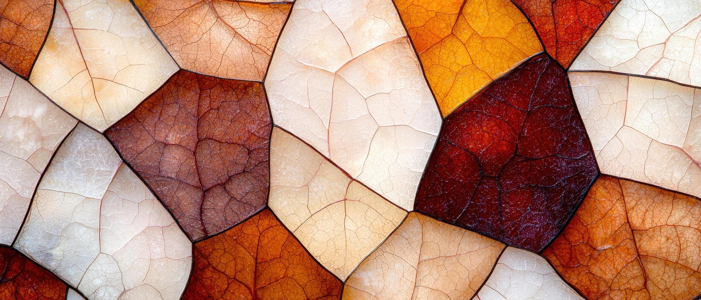 Vibrant autumn leaf mosaic pattern photo