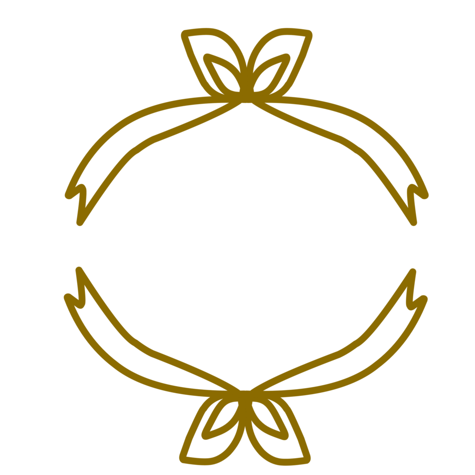 Golden ribbon border png