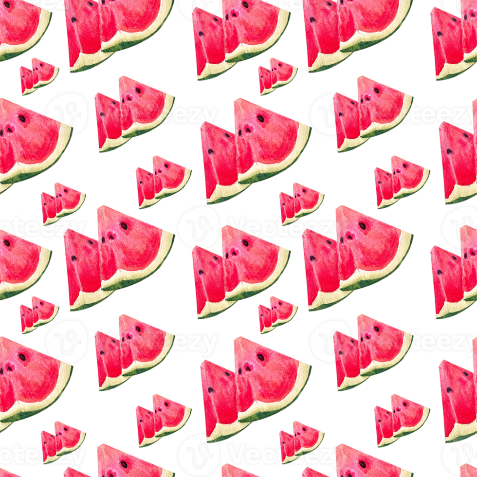 Seamless pattern of watermelons. png