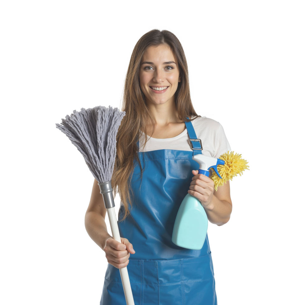 Cleaning company staff in uniform png
