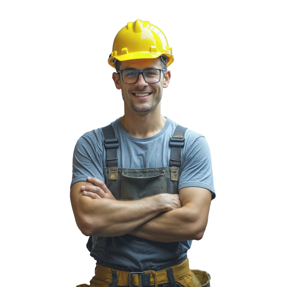 A Confident Male construction worker png
