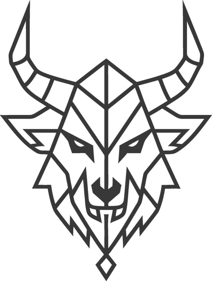The logo for the band is a black and white image of a horned bull vector