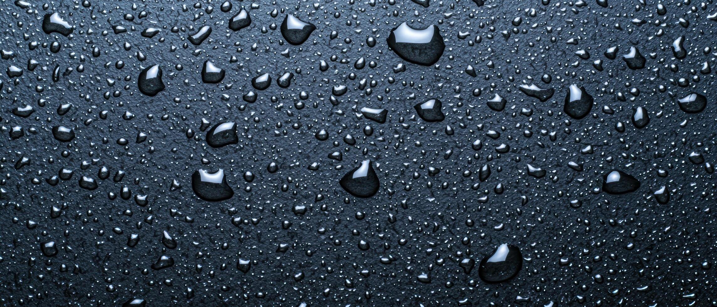 water droplets on dark surface photo