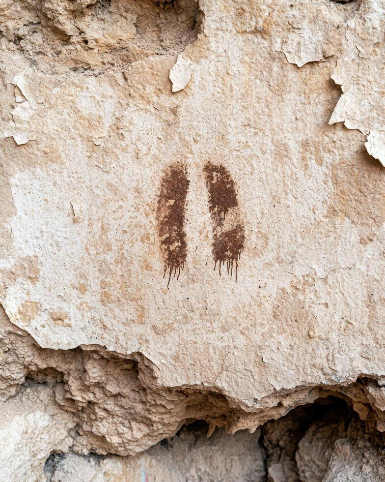 ancient rock wall with natural patterns photo