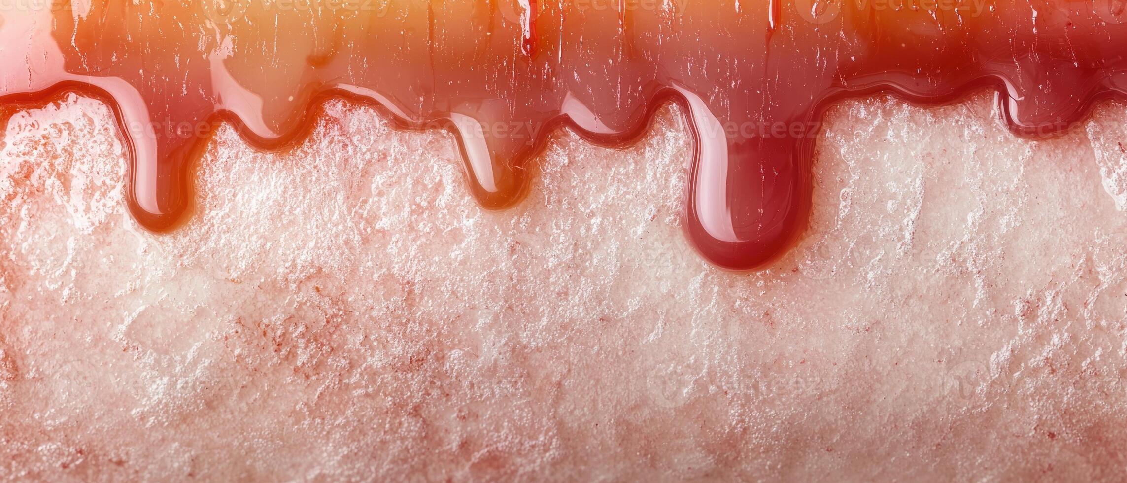 Dripping honey or syrup on textured background photo