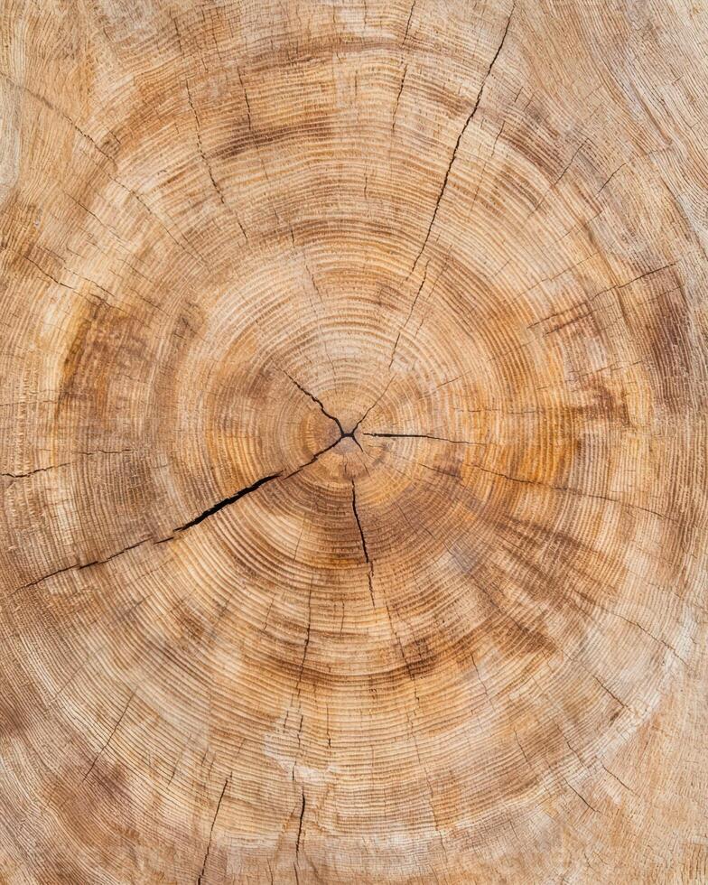 Detailed cross section of a tree trunk photo